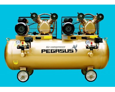 Máy nén khí dây đai PEGASUS TM-V-0.25/12.5x2-3HPx2-230L